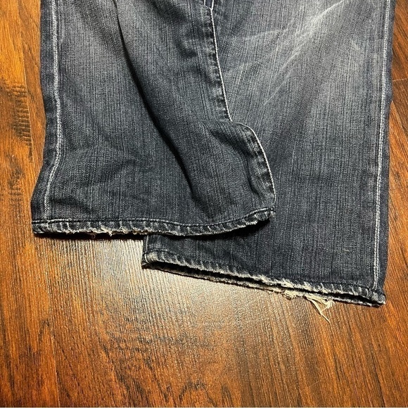7 FOR ALL MANKIND “Relaxed” button fly distressed jeans size 34/29 *altered GUC - Picture 2 of 14